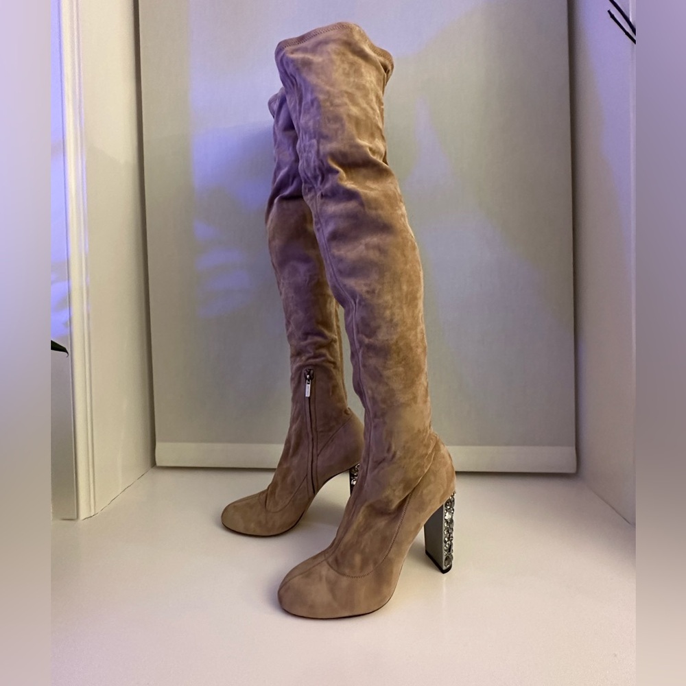 Vintage Jimmy Choo Knee High Suede Boots